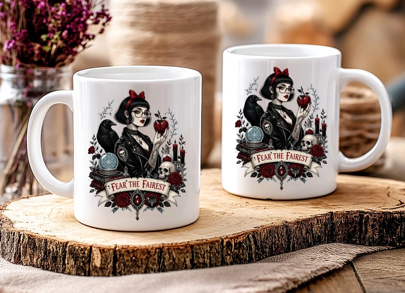 Gothic Snow White 'Fear The Fairest' Ceramic Mug