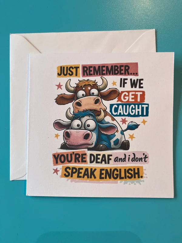 Funny Cow Greeting Card - Image 3