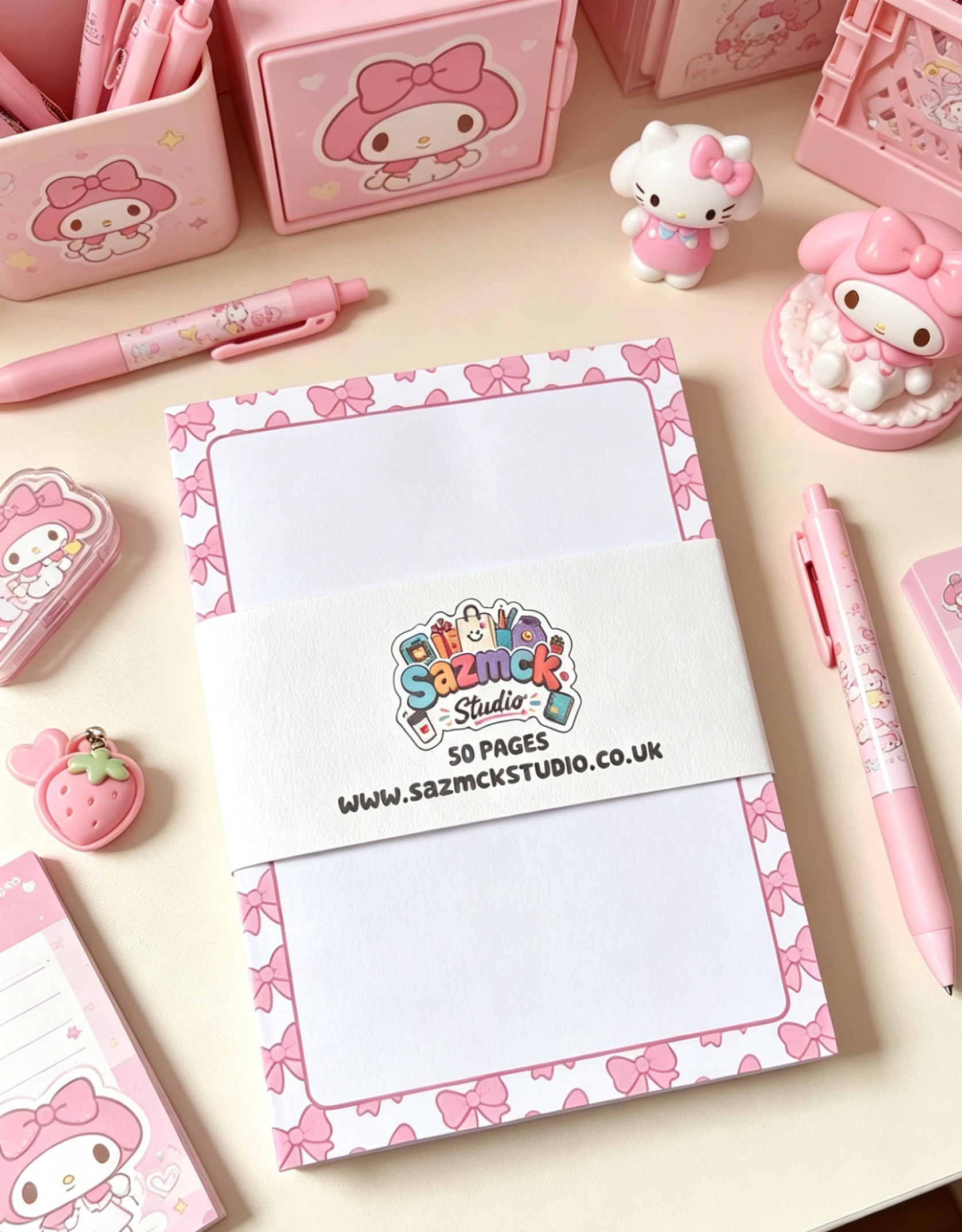 Pretty Pink Bows Notepad