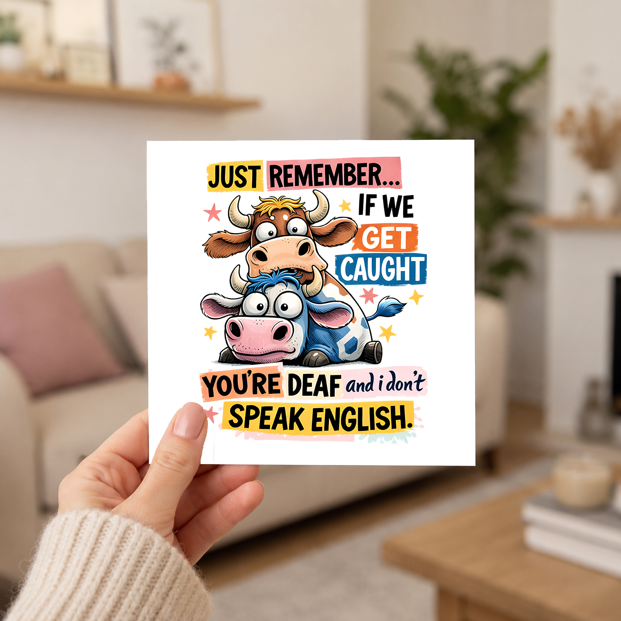 Funny Cow Greeting Card - Image 2