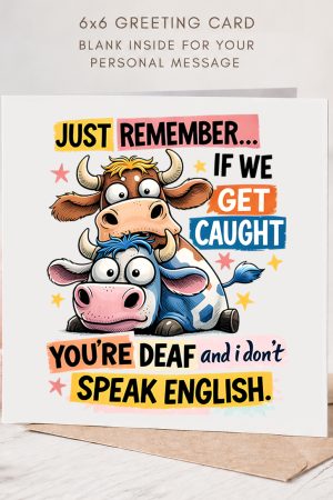 Funny Cow Greeting Card