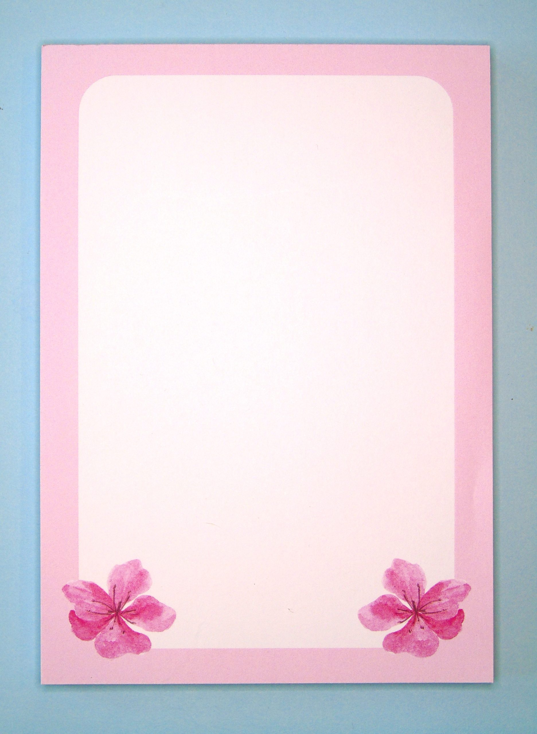 Pink Floral 50-Page Memo Pad - Image 2