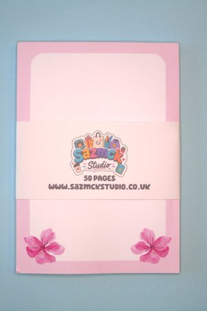 Pink Floral 50-Page Memo Pad